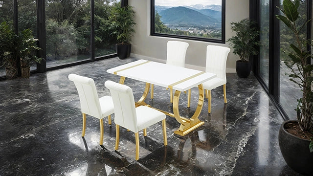 Holstebro 5 Pc 60" Dining Table Set