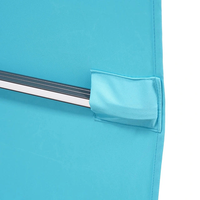 Sano 10 Ft Square Umbrella w/ Double Top w/ LED Light + 37" Large Base